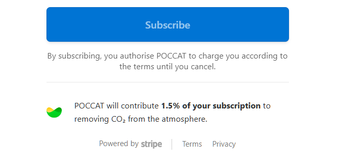 POCCAT pledges 1.5% of subscriptions to protecting the planet